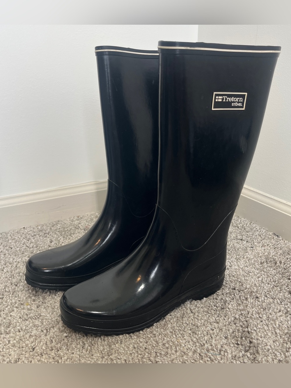 Tretorn Stövel Black Tall Rain Boots — EU 38 Classic